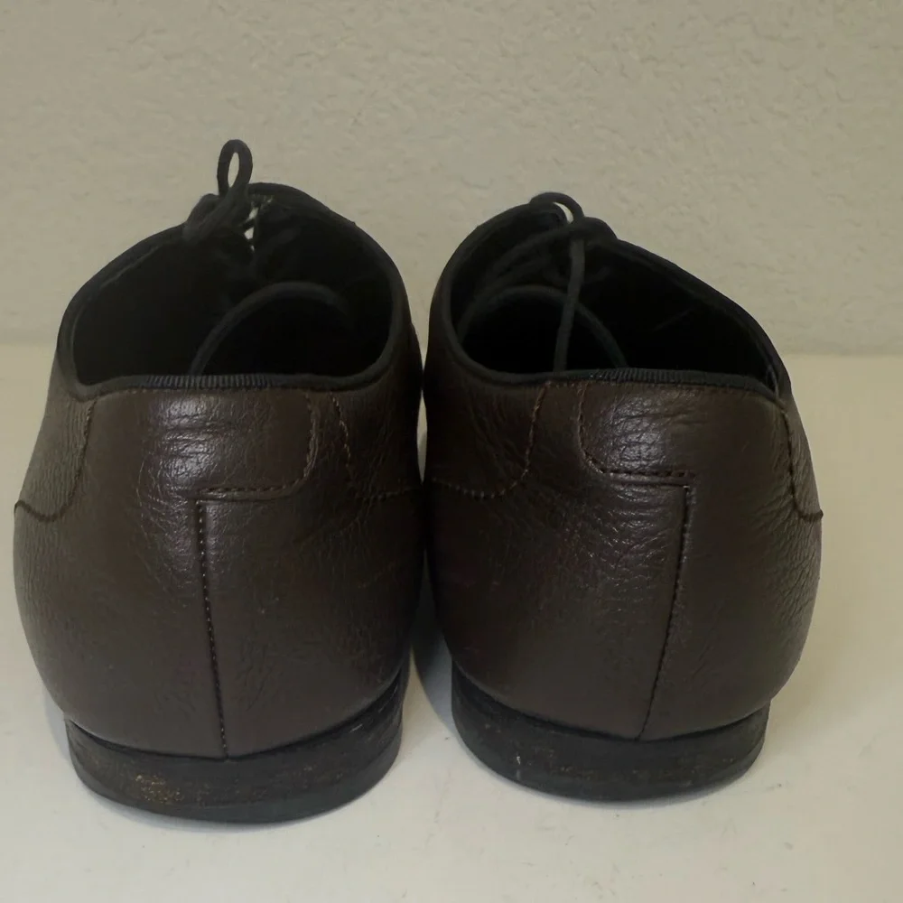 GUCCI Wholecut Oxford Derby Dark Brown Leather Men’s Laced Shoes Size 11